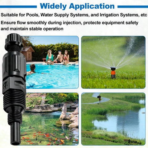 superbobi 1/4-inch injection valve enabling stable chlorine dosing.