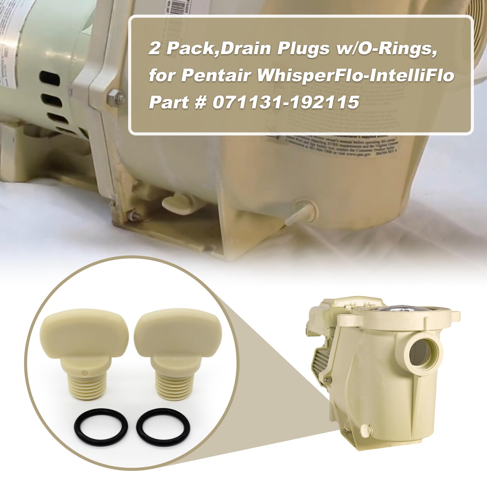 Superbobi drain plug with O-rings shows durable materials for long-lasting use.