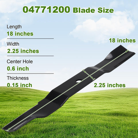 Superbobi 04771200 blade with edgy curve for efficient mulch.