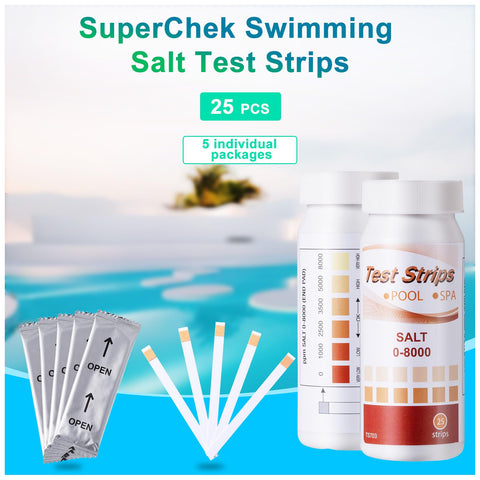 Pool scenario using SuperCheck strips for simple salt calibration.