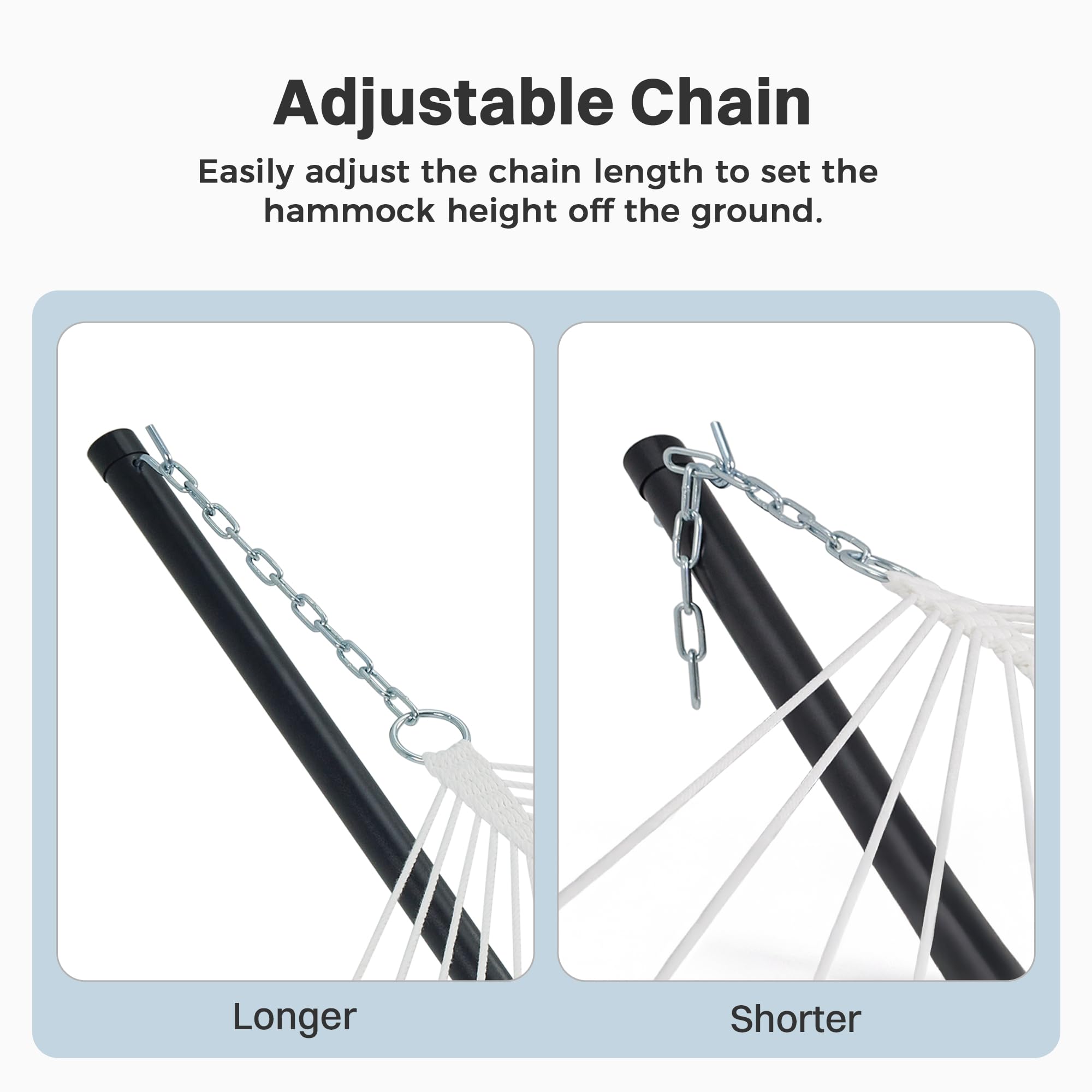 SUPERJARE anti-rusting coating keeps the frame durable outdoors.