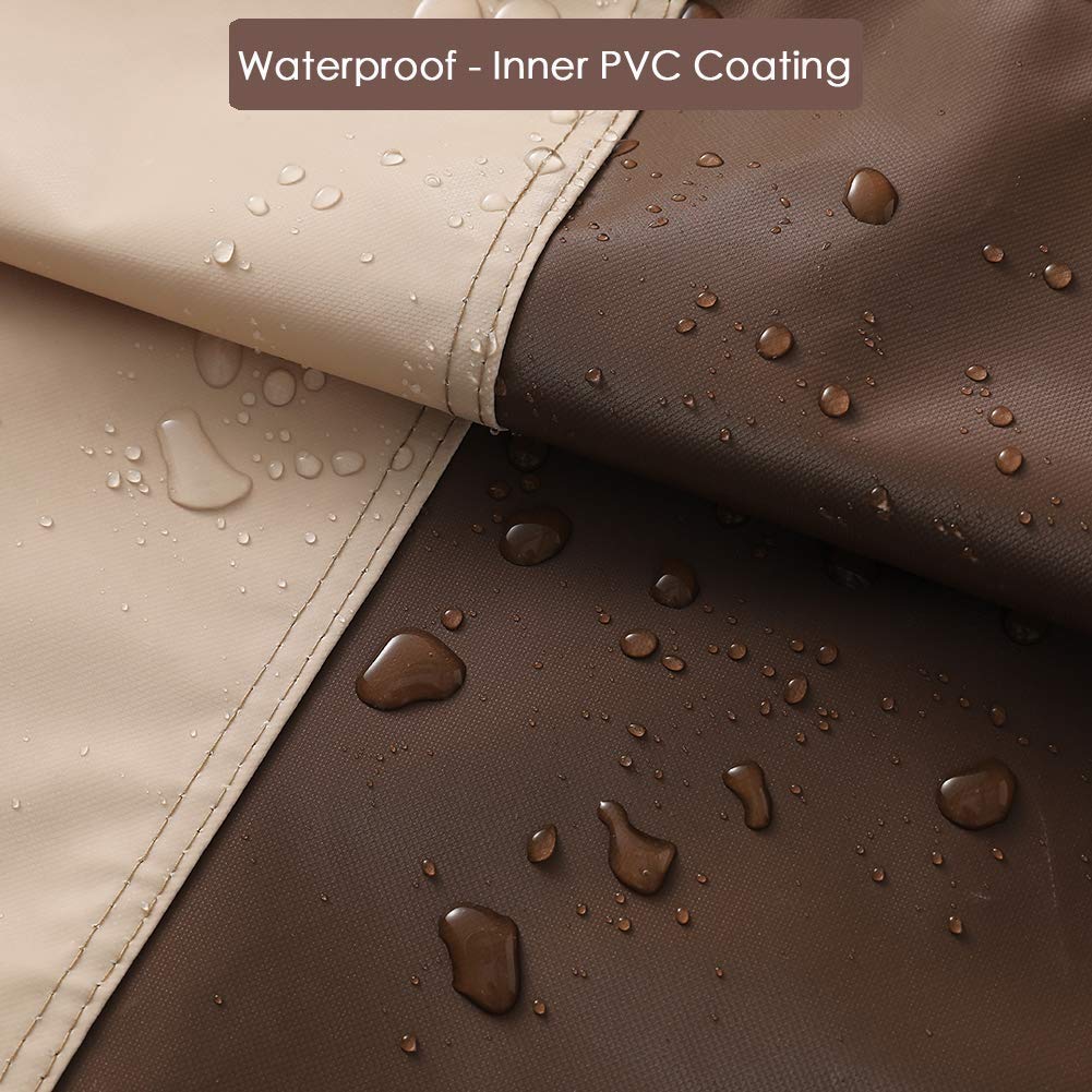 SUPERJARE bottom rubber band helps secure the cover against wind.