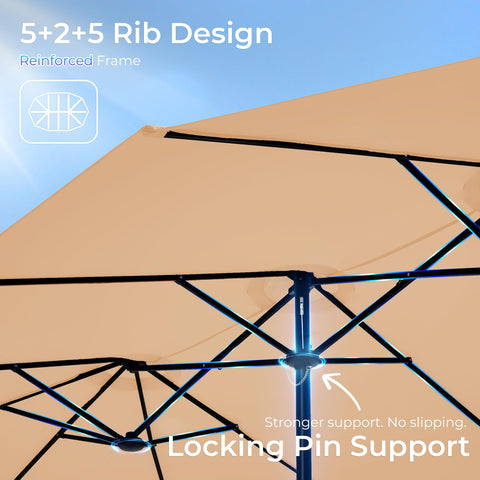 SUPERJARE double-sided canopy design offers versatile shading