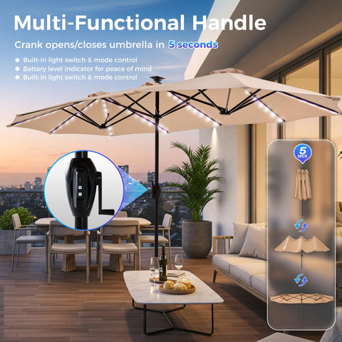 SUPERJARE double-sided shade offers flexible outdoor coverage.