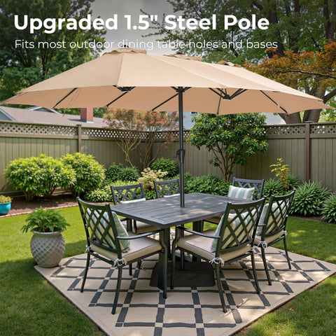 SUPERJARE umbrella base included ensures stable setup with sandbags.