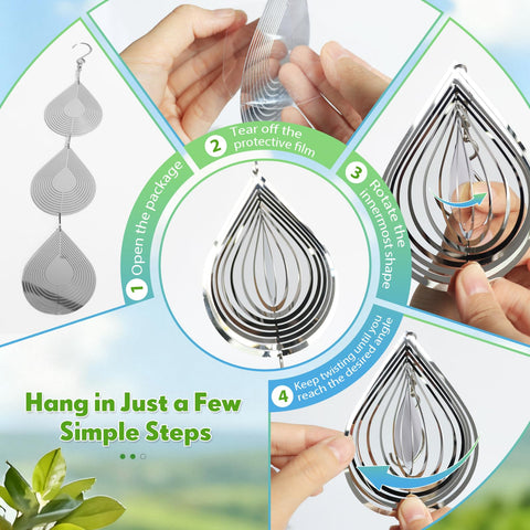 Superlong hanging bird deterrents come pre drilled for quick setup