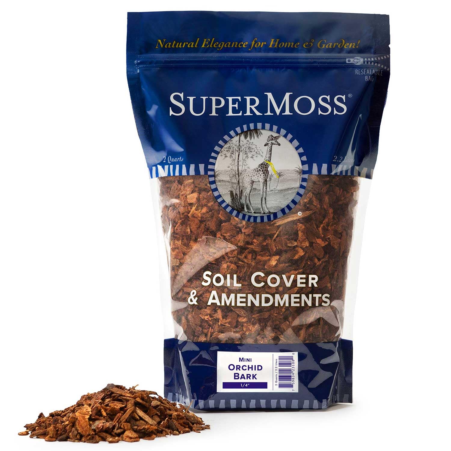 SuperMoss Orchid Bark quarter-inch close-up highlights airy texture for orchid roots