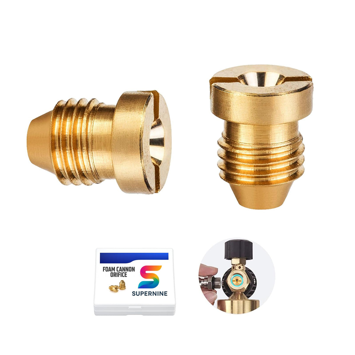 Supernine 0.9mm foam cannon nozzle tip for thick foam and efficient car cleaning