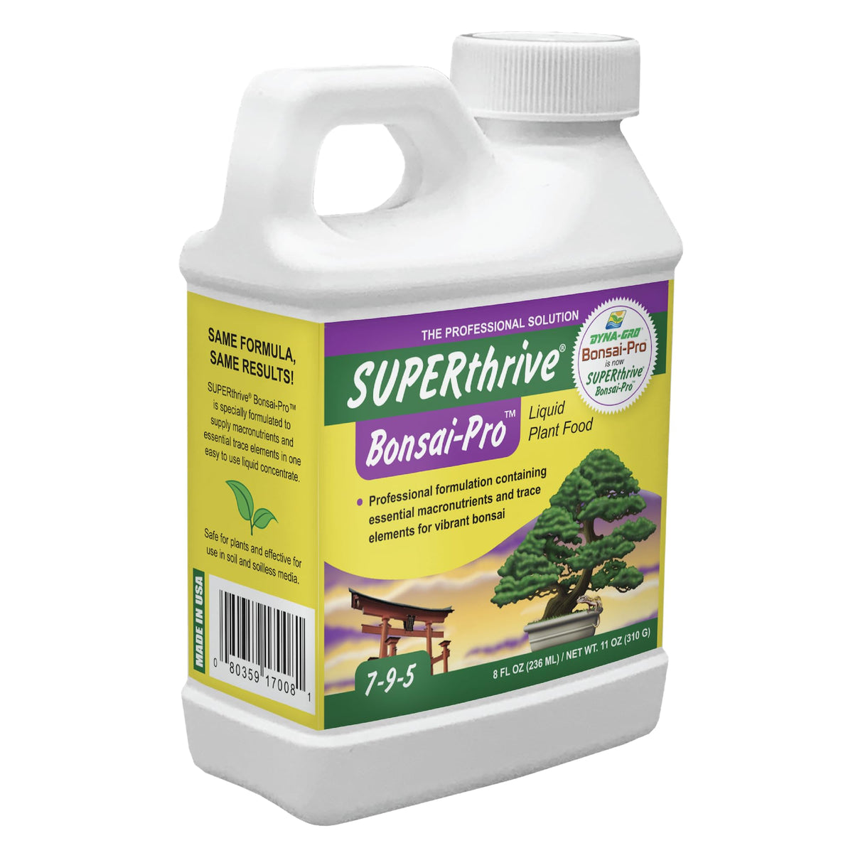 SUPERthrive Bonsai-Pro bottle front view supports vibrant growth