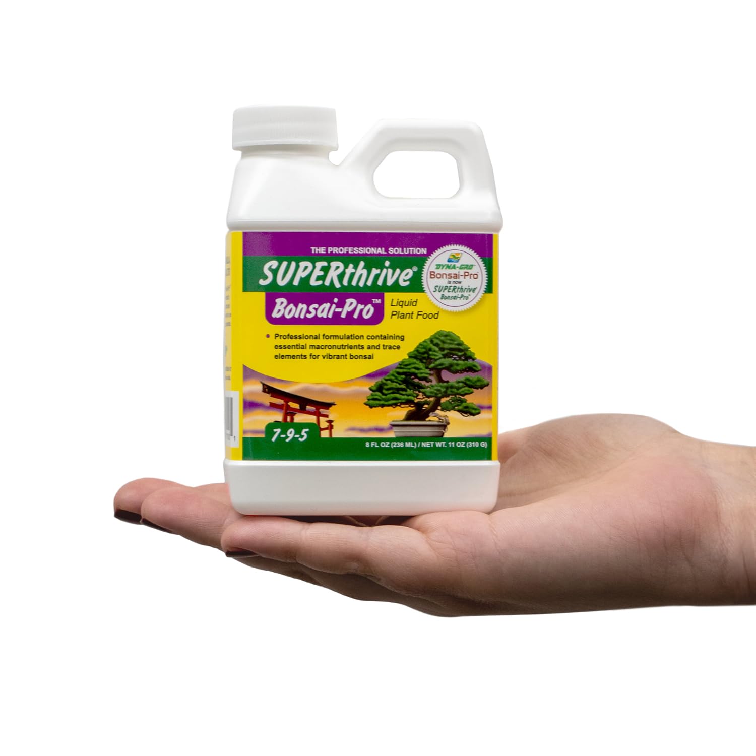 SUPERthrive Bonsai-Pro dilution scene demonstrates easy, all-in-one nutrition