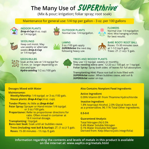 SUPERthrive kelp-enriched-nutrients improve vigor and resilience