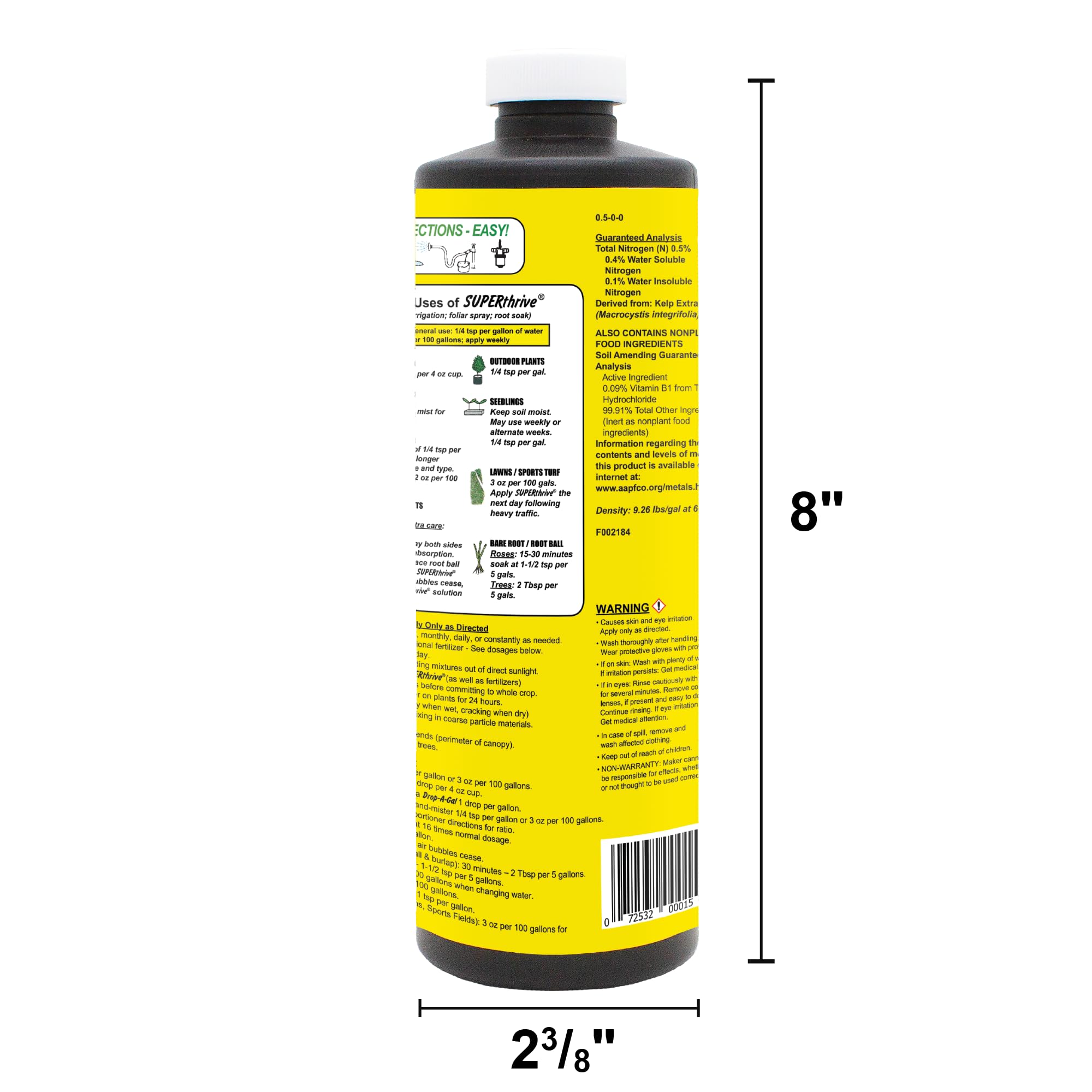 SUPERthrive root-base development promotes robust root systems