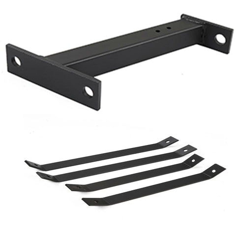 Superunner hitch close-up highlights black powder finish and corrosion resistance.