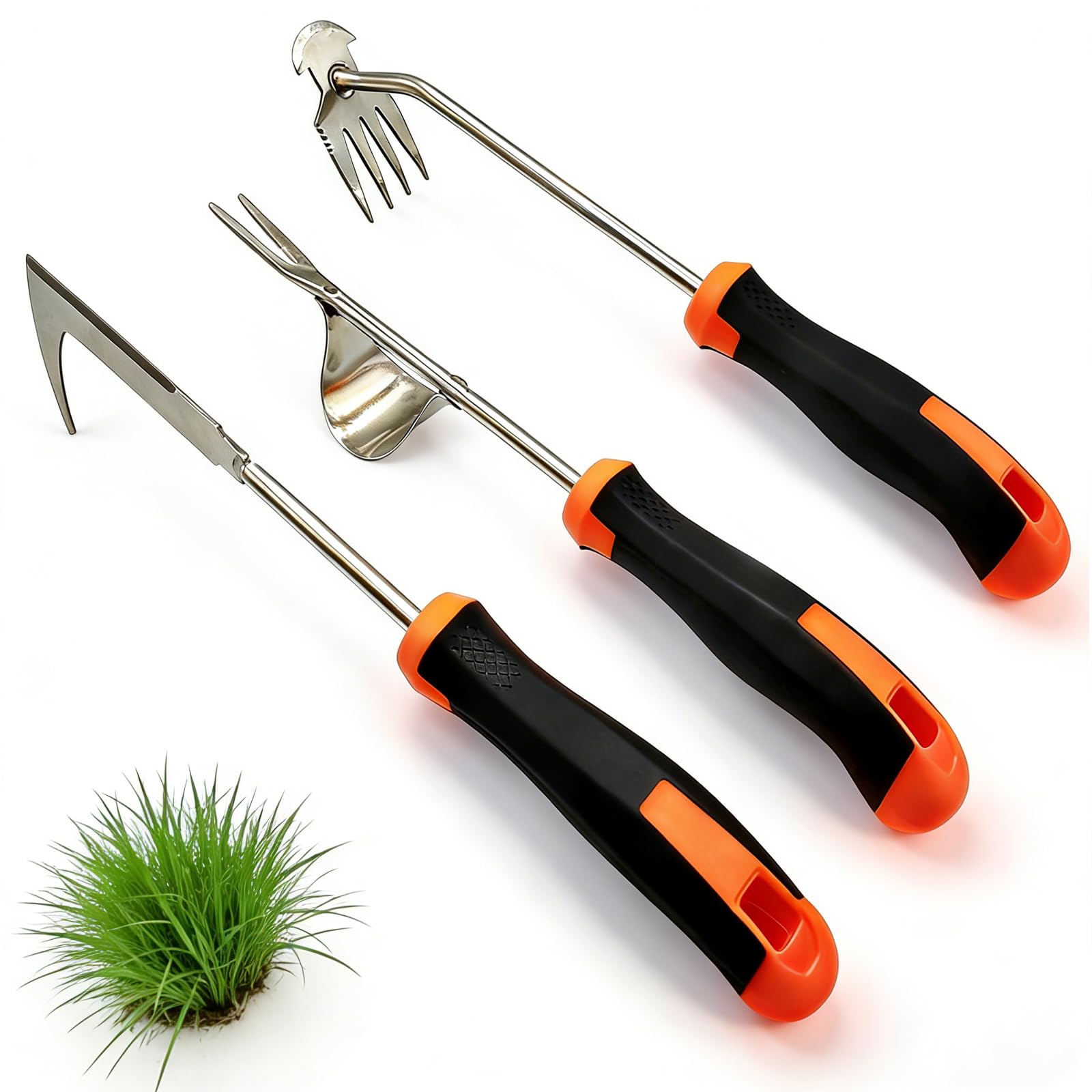 Suphan 3-Piece Weeder Set: L-shaped crevice tool for precise gap weeding