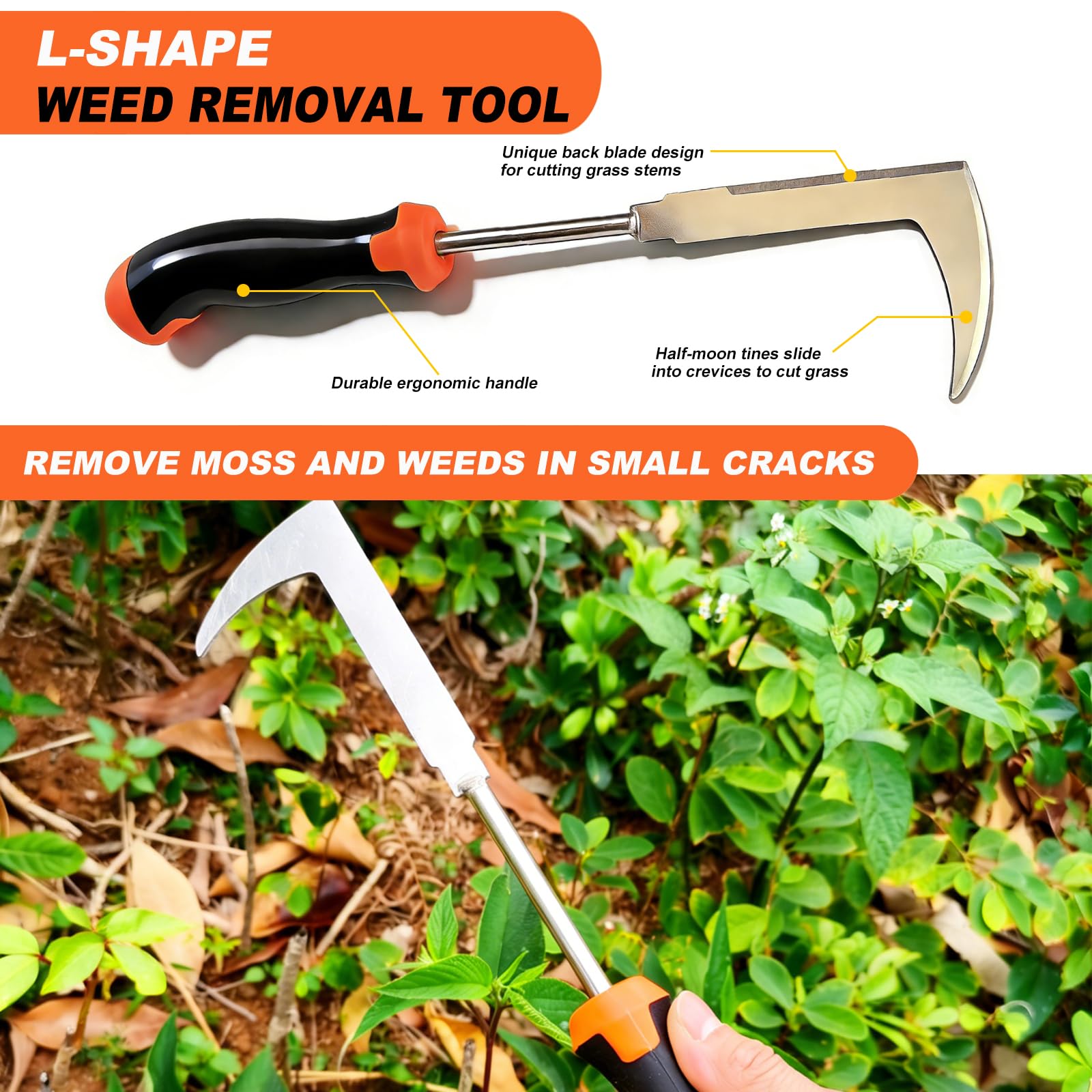 Suphan wall-mount friendly weeder with hanging hole keeps tools organized