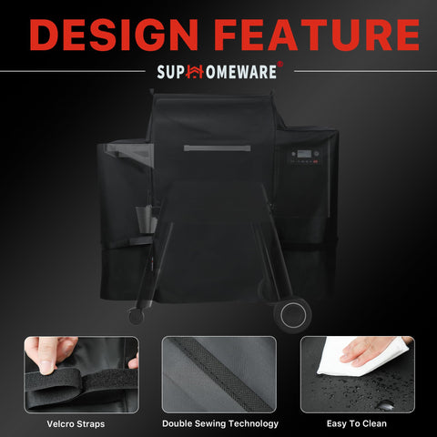 Durable handles help lift and position the Suphomeware cover