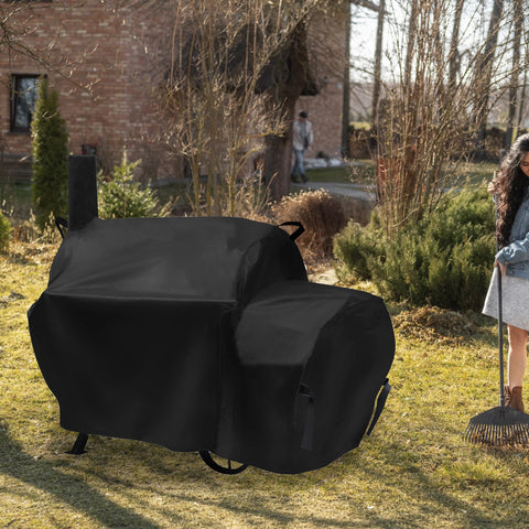 Suphomeware precisely fits Oklahoma Joe's Longhorn smoker for reliable coverage.