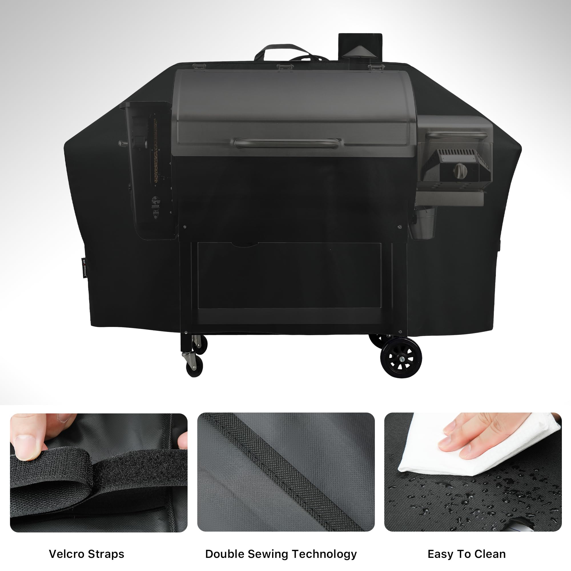 Velcro straps and sturdy handles keep Suphomeware cover secure.