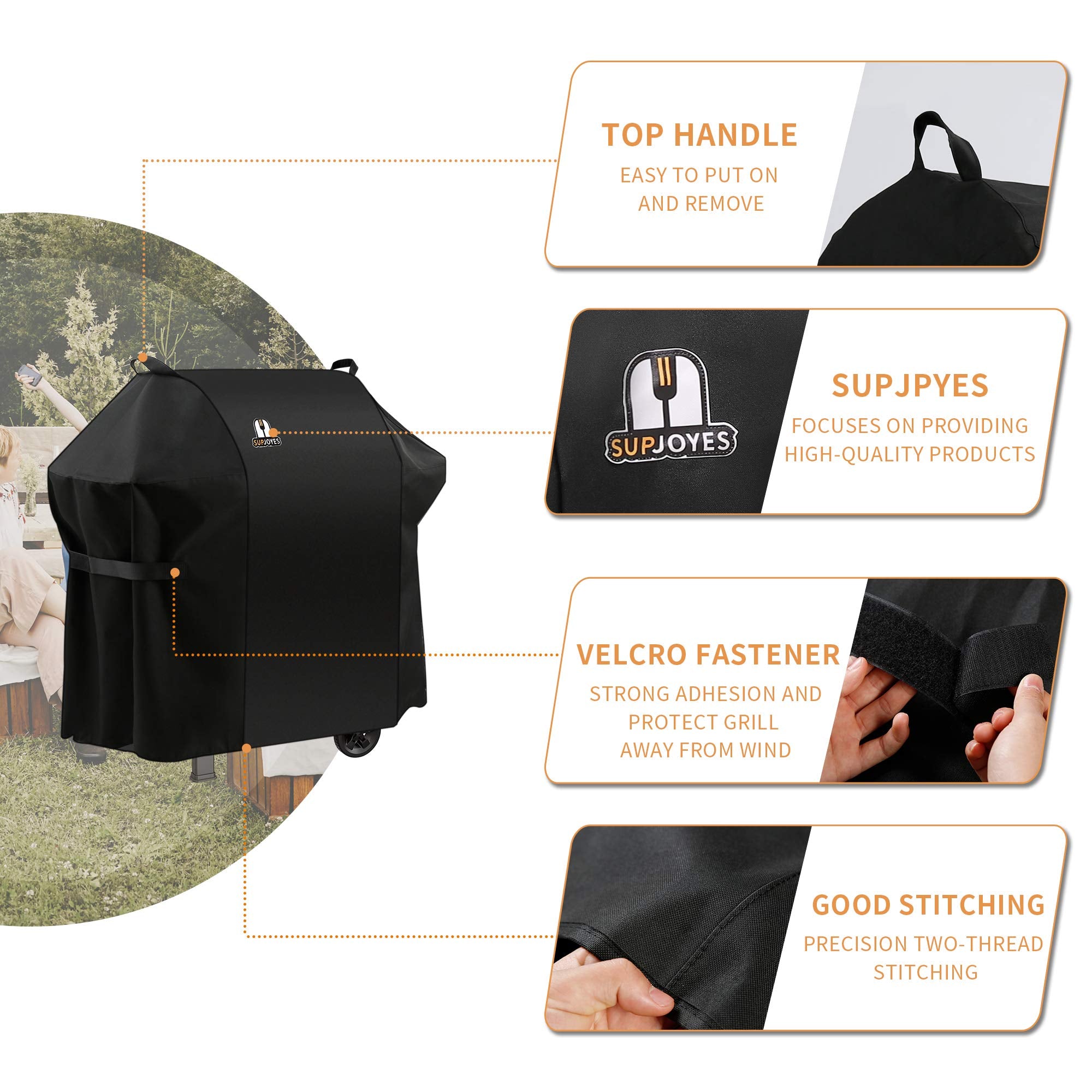 Hose-off cleaning feature makes maintenance quick for SUPJOYES cover