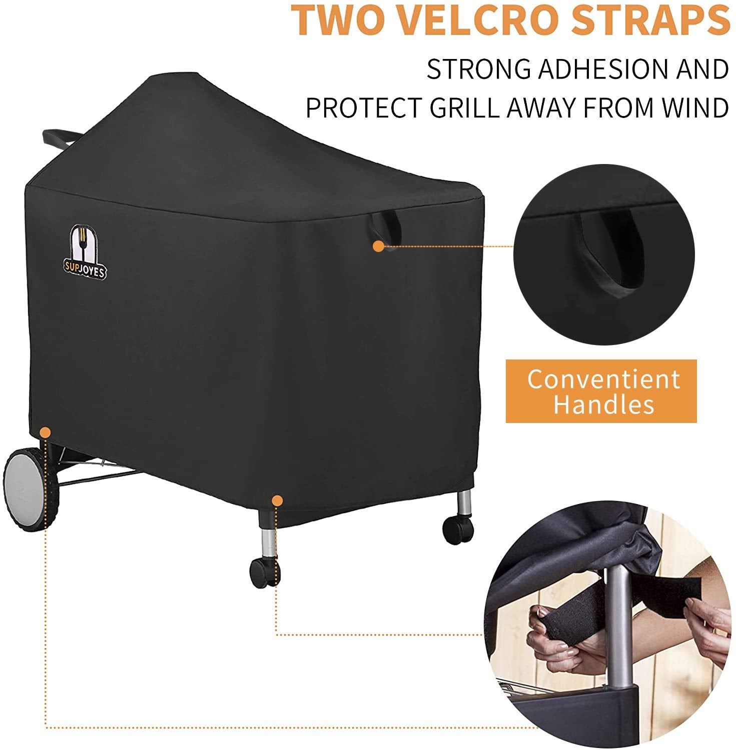 SUPJOYES durable handles enable easy fitting and moving