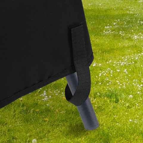 SUPJOYES all-weather grill cover guards against wind, rain, and snow.