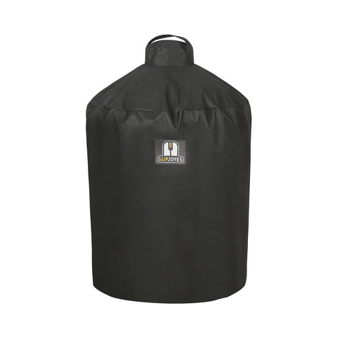 SUPJOYES large green egg cover front view protects grill from weather and dust.