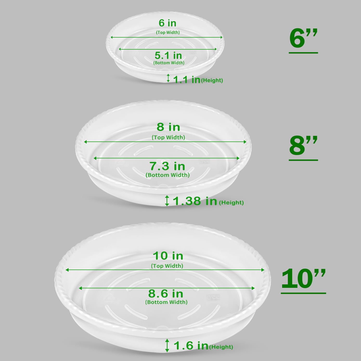 SupKing 9 pack 8 inch plant saucer promotes air flow and protection of surfaces