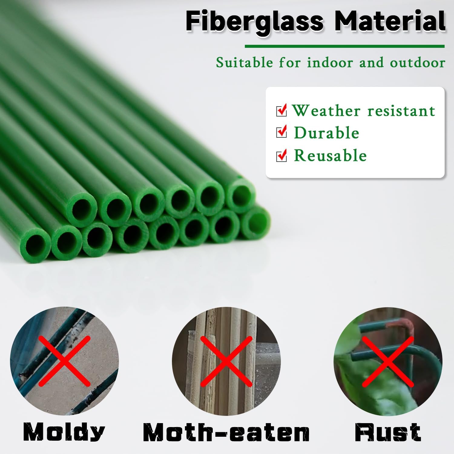 SupKing adjustable-length stakes fit various plant sizes.