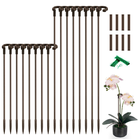SupKing invisible orchid sticks 17 inch blend with stems for tidy, discreet support.