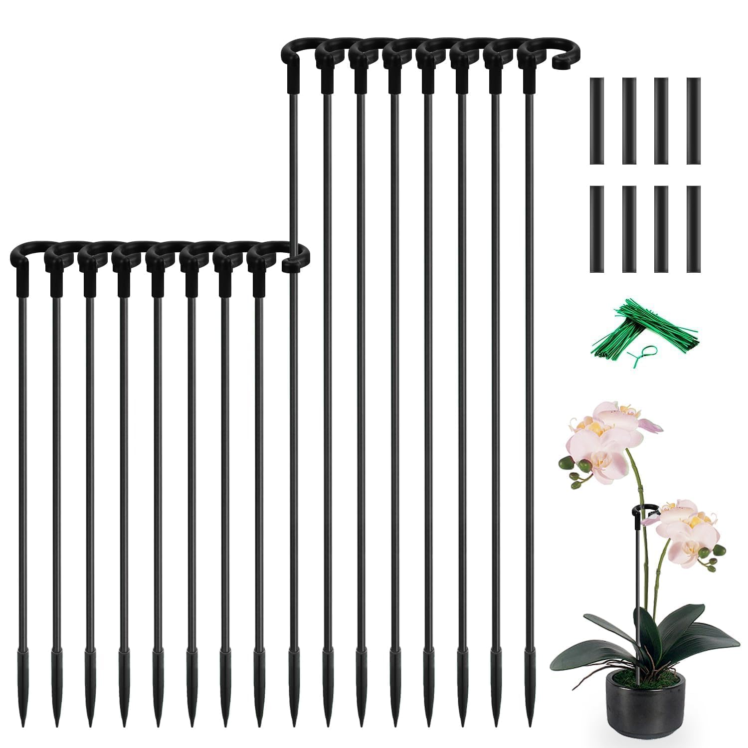 SupKing orchid sticks 17 inch rod assembly supports delicate stems for upright growth