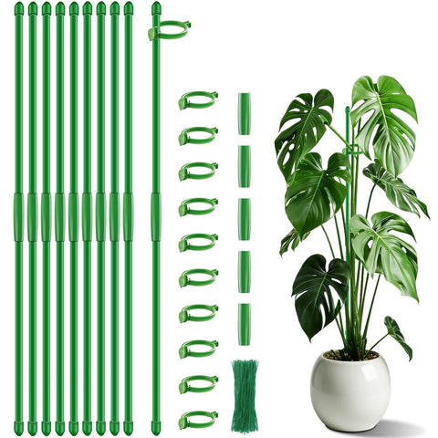 SupKing plant stake 17 inch with clips supports upright growth.