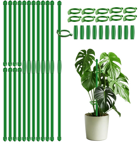 SupKing plant stake 17-inch in garden for sturdy vertical support.