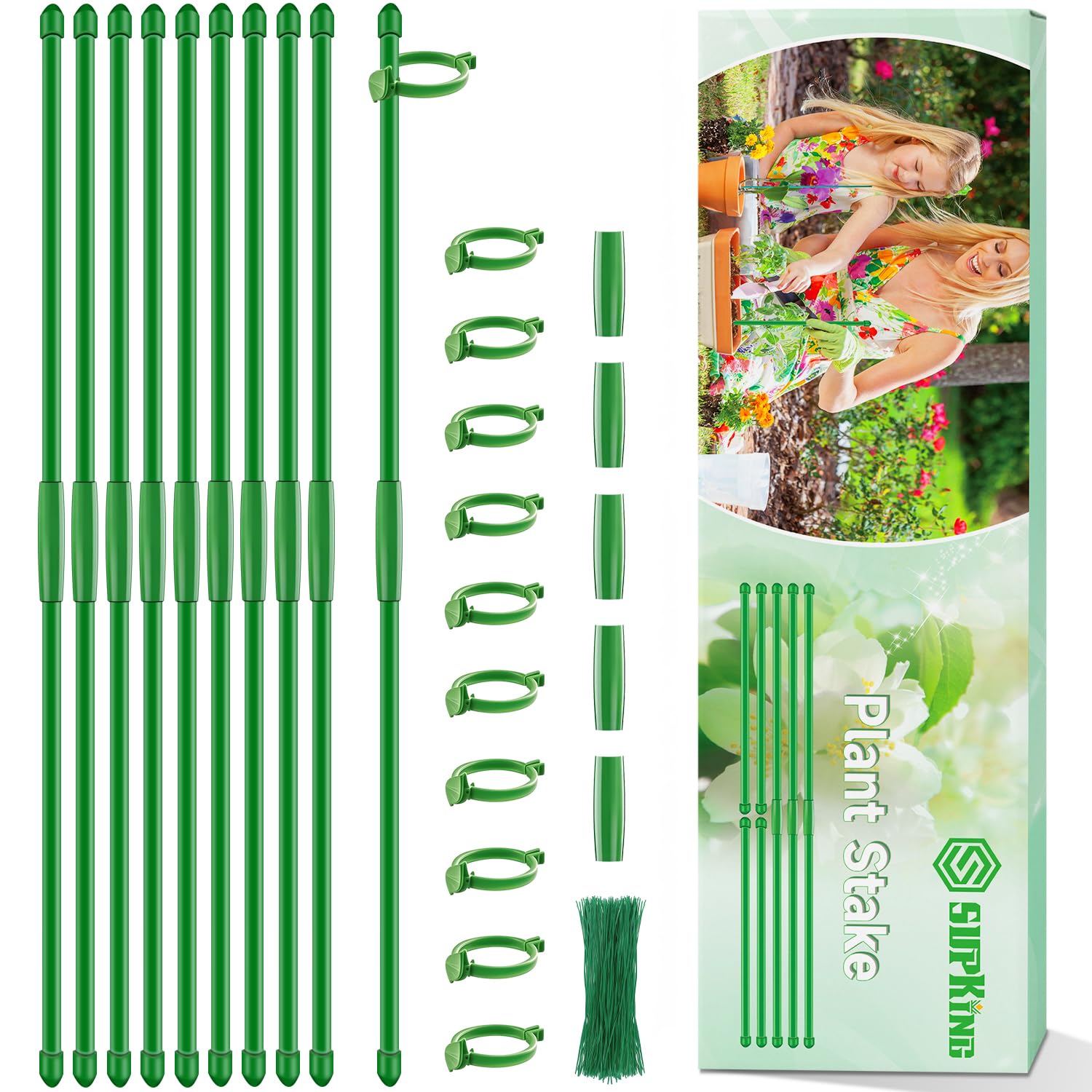 SupKing extendable plant stake from 1ft to 4ft keeps orchids upright and tidy.