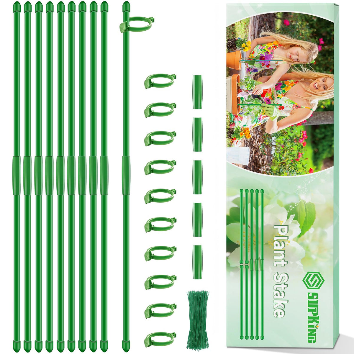 SupKing extendable plant stake from 1ft to 4ft keeps orchids upright and tidy.