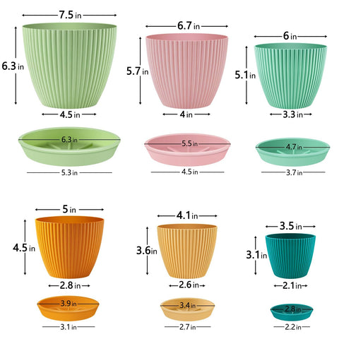 SupKing pink 6.7-inch planter with drip tray, great for succulents.