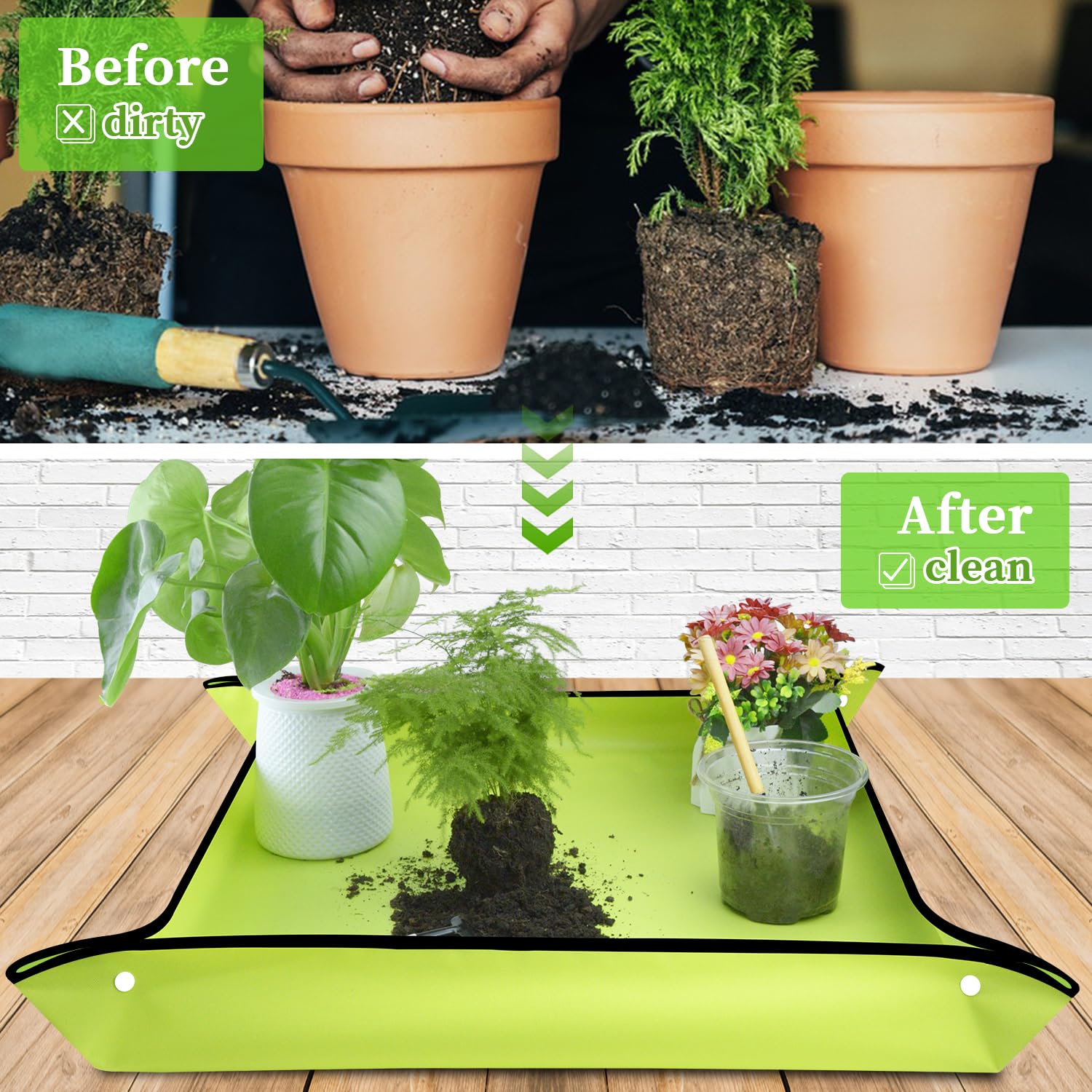 SupKing repotting mat corner buckles prevent spills during transplanting