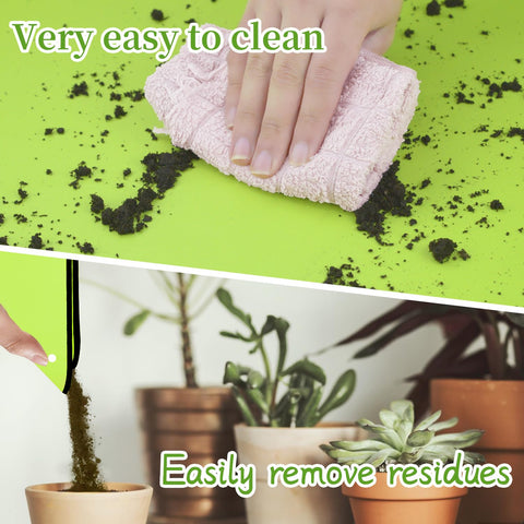 SupKing repotting mat contains soil and water for tidy potting