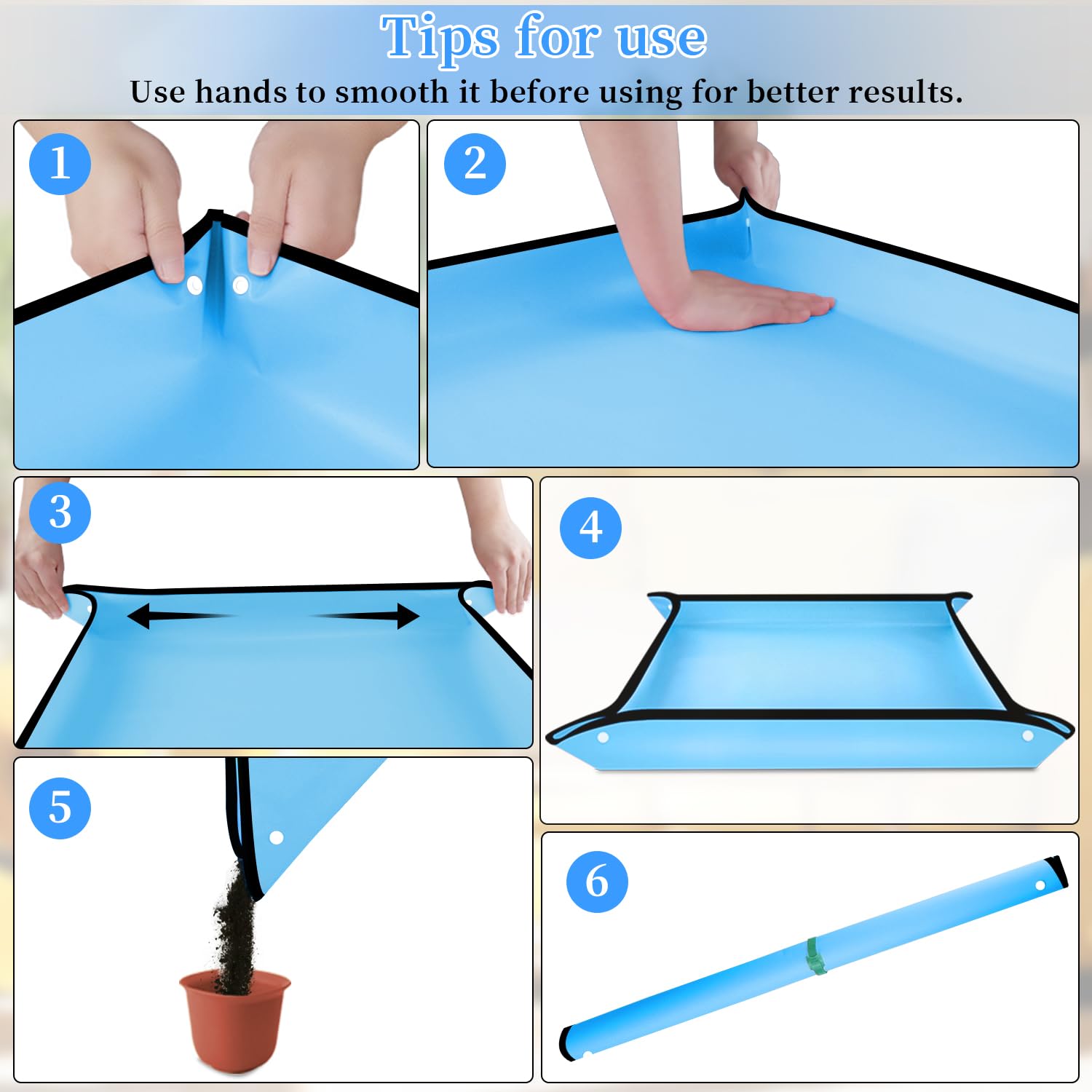 SupKing repotting mat waterproof fabric showing easy-clean surface