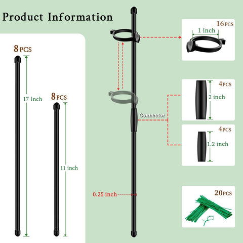 SupKing ring buckle clips securing ties for clean, straight growth