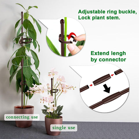 SupKing ring buckles enable easy height adjustments as plants grow.