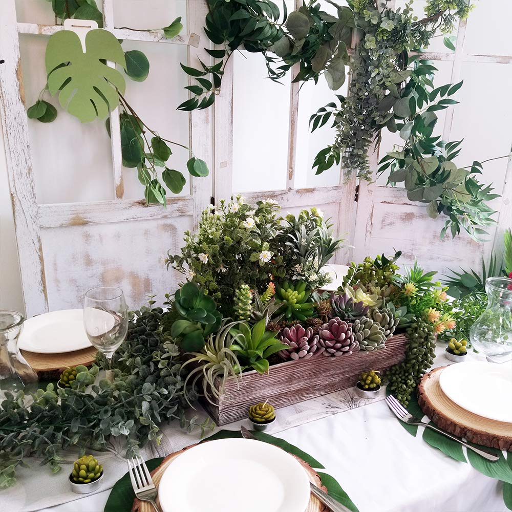 Rustic wedding or home decor accent using the Supla rectangular planter.