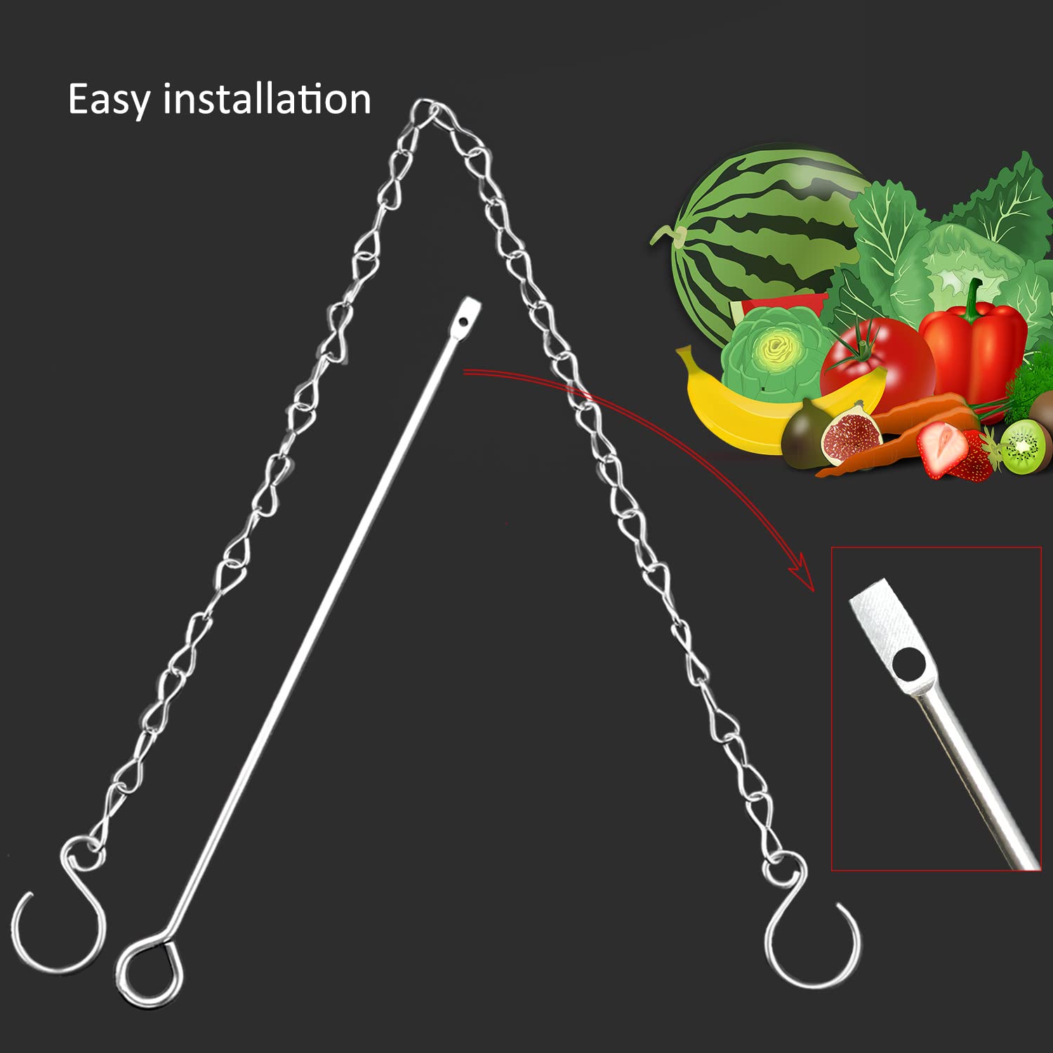 Suplklz adjustable-hanging-length adapts to cages, enclosures, and play areas.