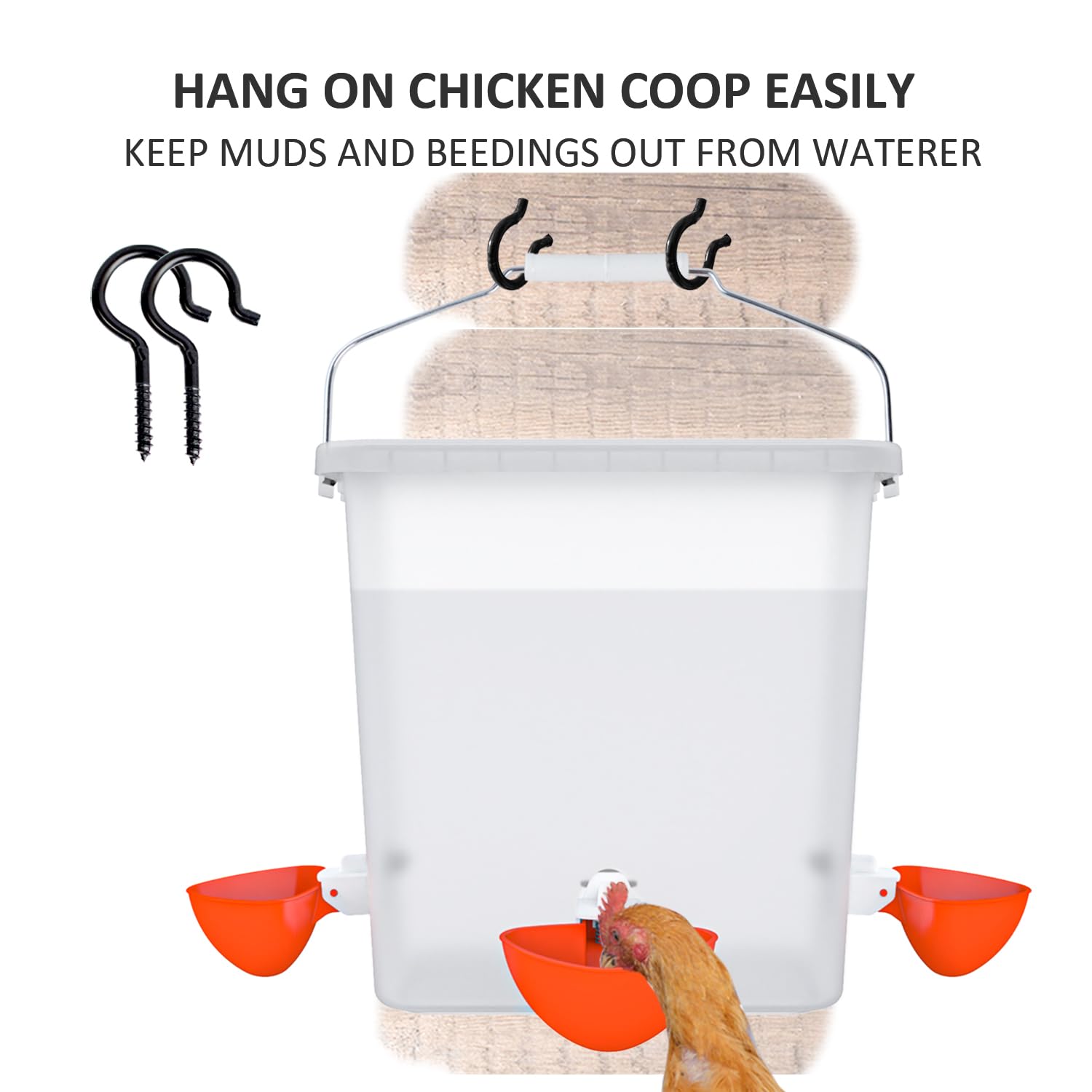 Suplklz frosted semi-translucent bucket lets you see remaining feed