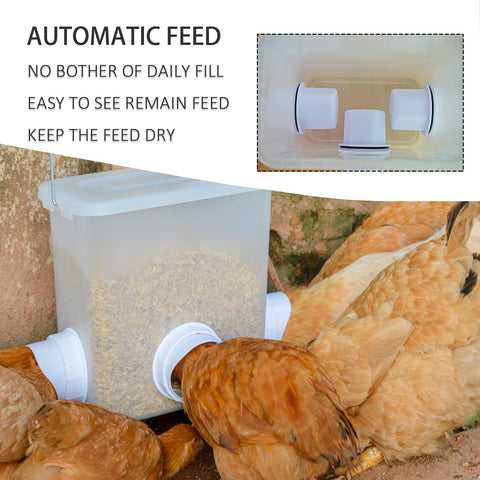Suplklz set with three cups delivering reliable poultry water