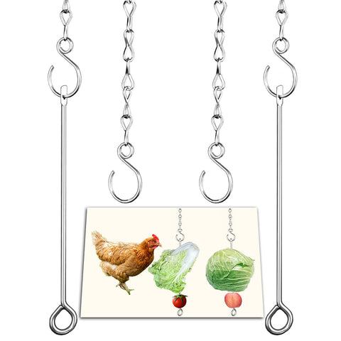 Suplklz chicken vegetable hanging feeder toy offers enrichment and easy veggie access for hens.