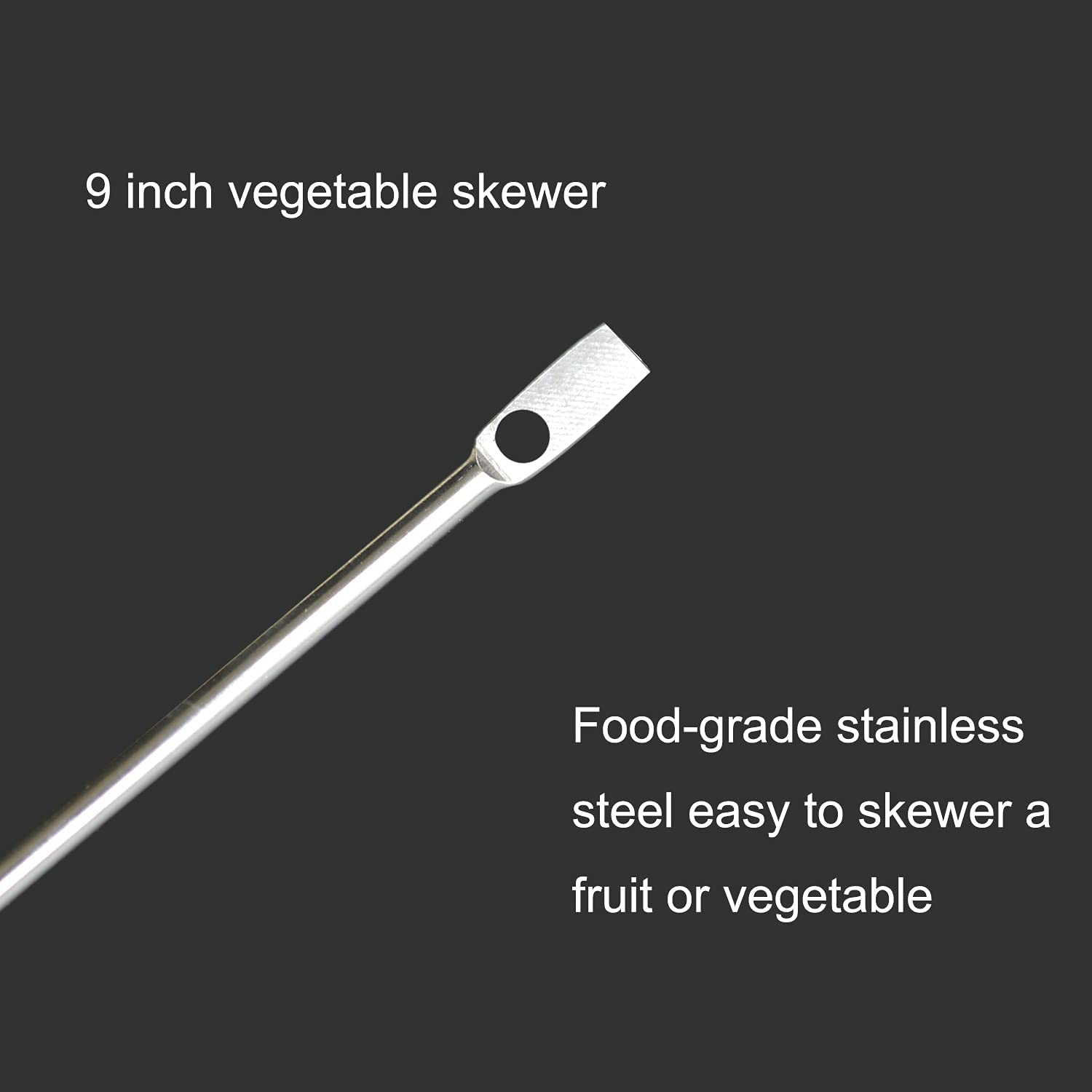 Suplklz 9-inch fork skewer easy to thread tomatoes and apples