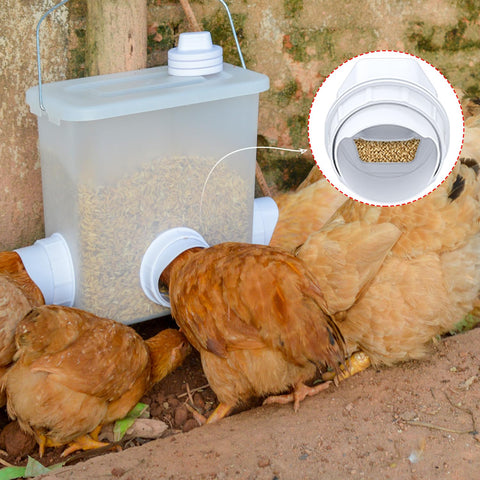 Suplklz gravity feed system provides constant access to feed.