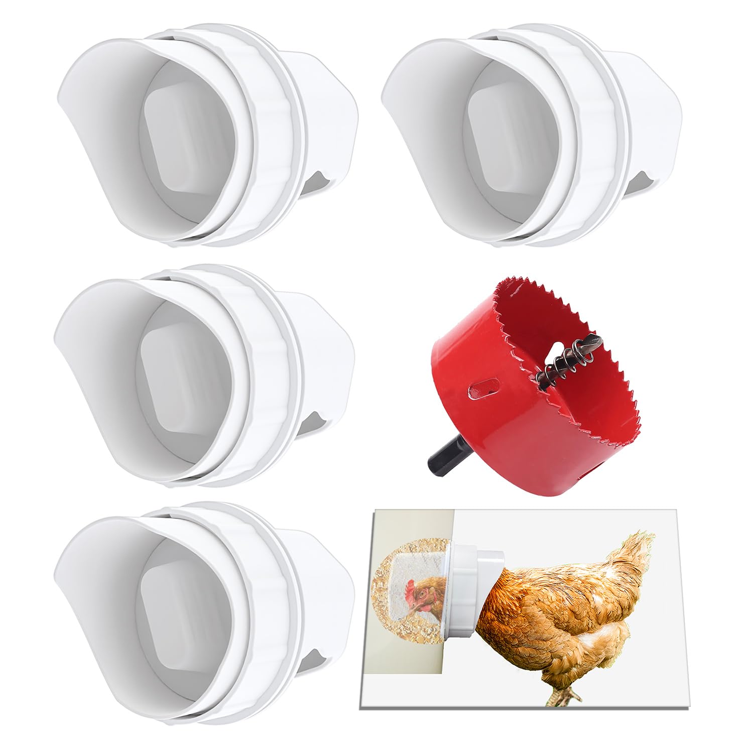 Suplklz rain-proof port keeps feed dry outdoors.