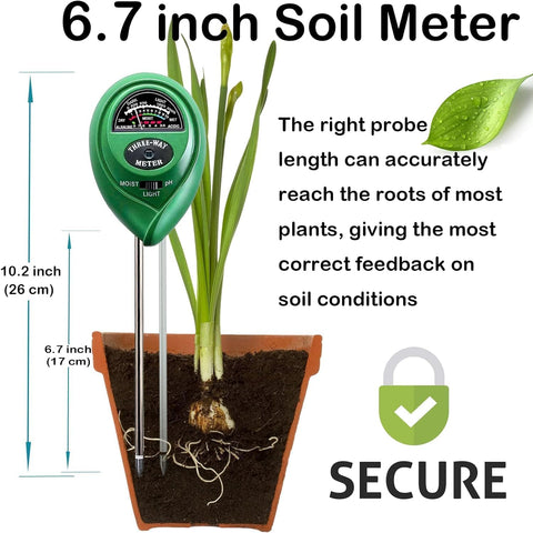 Suplong stainless steel probes enhance durability and faster soil readings.
