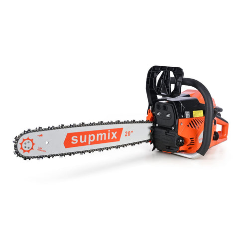 SUPMIXTOOLS 62cc chainsaw with powerful engine for tough log cutting